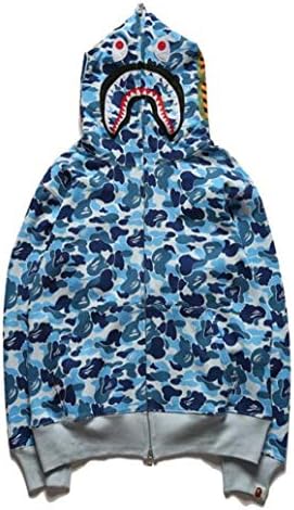 Mulynn Fashion Bape Printed Zipper Casual Hoodie for Men/Women