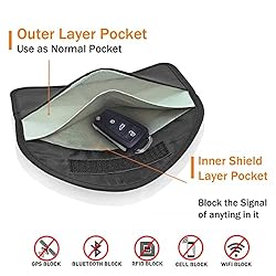 ONEVER 2 Pack Faraday Bags for Car Keys and Cell