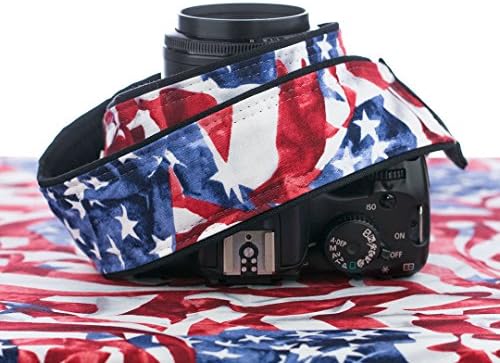 Camera Strap, US Flag, Fits dSLR, SLR or Mirrorless Cameras 249
