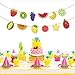Anor Wishlife Tutti Frutti Party Supplies–Serves 16–Includes Paper Plates,Desrt Plates,Cups,Napkins,Balloon and Straw for Tropical Fruit Party,1st Birthday,Baby Shower,Picnic(151Pcs)