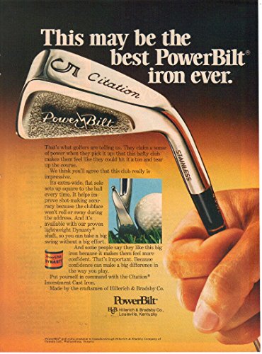 Print ad 1980 Powerbilt Citation Investment Cast Irons, Dynasty Shaft,"This may be the best Powerbilt iron ever"