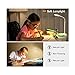 MoKo LED Desk Lamp with Dimmable Color, Portable Reading Table Light with built-in 1800mAh rechargeable battery, Flexible Gooseneck, Touch Control, For Kids Study Home Office -White