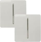 Trendi Switch 1 Gang 2 Way Glossy White Rocker Light Switch 10 Amp Pack view 1