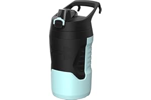 Under Armour Sports Water Jug, 64oz Insulated Water Bottle w/Handle, Half Gallon, Fence Hook, Leak Resistant, Baseball, Football & More