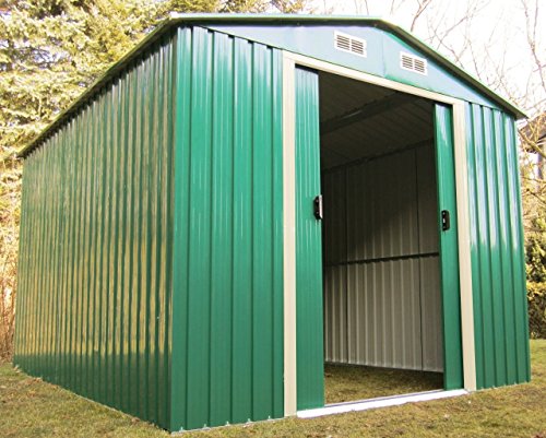 Gartenhaus Geräteschuppen 6,65m² 2,57x2,59m aus verzinktem Stahlblech Metall grün von AS-S – Bild 5
