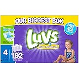 Luvs Ultra Leakguards Diapers, One Month Supply, Size 4, 192 Count