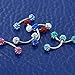 16g Tiny 4mm Crystal Ball Curved Barbell Eyebrow Ring Helix Daith Cartilage Rook Piercing (AB white 2pcs)