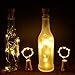 kingleder Set of 4 Warm White Solar Wine Bottle Cork Lights 10 LED Copper String Starry LED Lights for Bottle DIY, Party, Decor, Christmas, Halloween, Wedding, Accent Mood Lights(Bottle NOT Included)