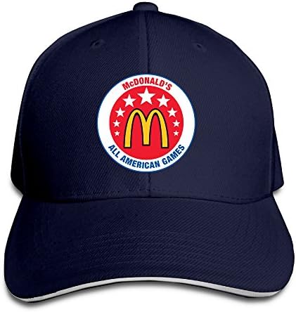 Traveleat McDonalds All American Game Logo Unisex Peaked Baseball Cap Snapback Hats
