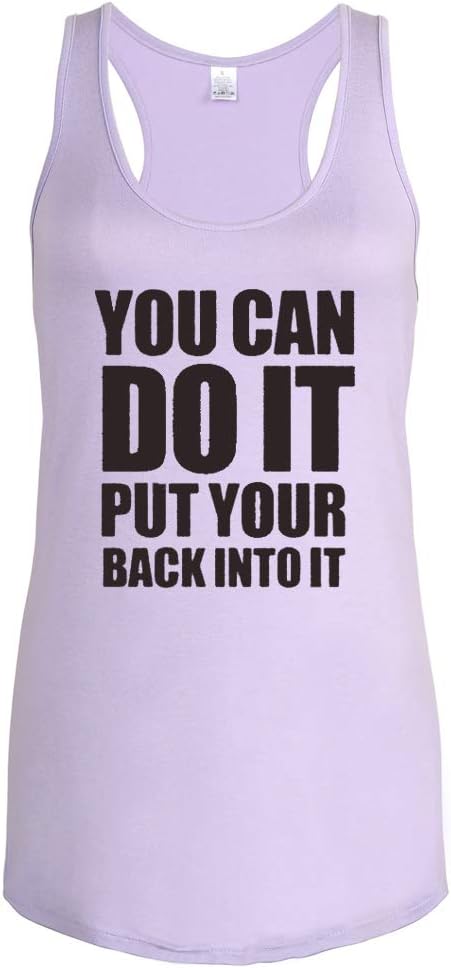 WINGZOO Womens Workout Tank Tops-You Can Do It Novelty Funny Saying Fitness Gym Racerback Sleeveless Shirts for Women