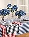 Cotton Clinic Set of 12 Cloth Napkins Gingham Check 100% Cotton 20x20 inches - Soft Durable Washable - Ideal for Events Wedding Christmas Easter - Perfect Everyday Use Table Dinner Napkins Navy Blue