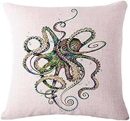 JIANKUN The Abstract Painting Throw Pillow Covers Decorative Cotton Blend Linen Pillowcase for Sofa 18"X 18" (3)