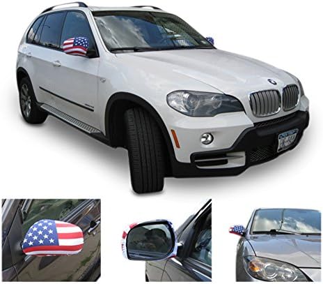 American Flag For Car Wing Mirror, (Will NOT fit on Trucks or XL Mirrors