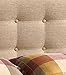 Modway Emily Tufted Button Linen Fabric Upholstered King Headboard in Beige