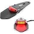 Motorcycle Dirt Bike Rear Fender Brake Stop TailLight Motocross Enduro Mudguards 12 LED Tail Light