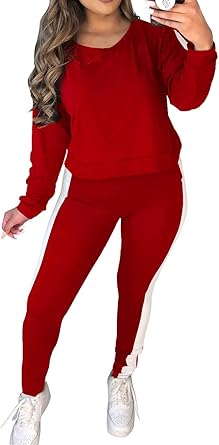 red two piece outfit