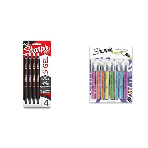 SHARPIE S-Gel, Gel Pens, Ultra Fine Point Black, Count