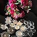 58 PCS Pendant Tray Kit, Seasonsky Pendant Trays Sun, Wing, Cat, Snowflakes with Glass Cabochon Blanks Clear Dome, 10 PCS Pendant Buckle for Photo Pendant Craft