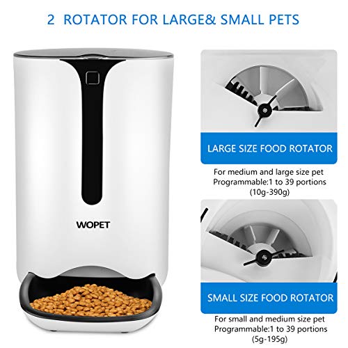 WOPET Pet Feeder,Automatic Dog and Cat Feeder Food Dispenser for Cats