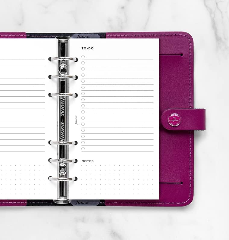 Filofax Personal Minimal To Do Organiser Refill 56 Sheets 80 gsm 95x171mm