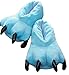 FashionFits Unisex Soft Plush Home Slippers Animal Costume Paw Claw Shoes Light Blue L
