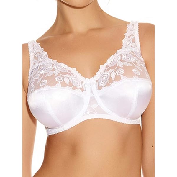 Fantasie Belle Underwire Balcony Bra 6010 - Lace & Microfiber Support Bra | Unlined Balcony Cup For Elegant Lift