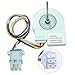 Ximoon WR60X10185 Refrigerator Evaporator Fan Motor for GE Replacement for GE & Hotpoint Refrigerators - Fit WR23X10353 WR23X10355 AP3875639 PS1019114 WR23X10364