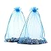 Anleolife 60PCS Sheer Large Organza Bags 6x9 Wedding Favors Baby Shower Prizes Gift Giving Bags Candle Packages Party Favors(blue 6x9'' )
