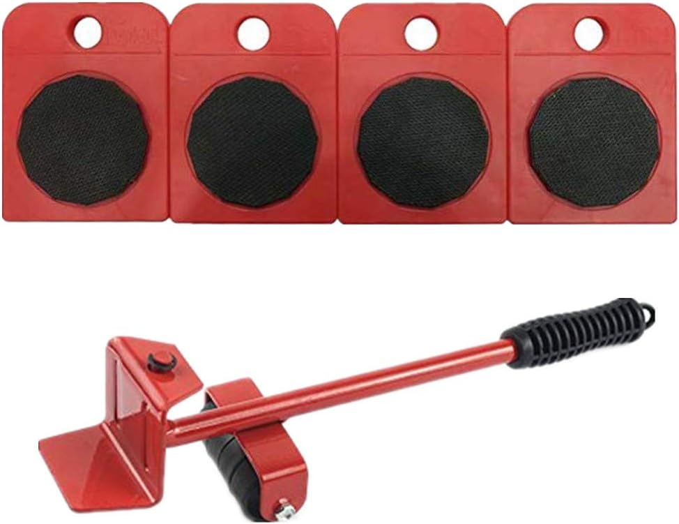 Sponsored Ad – 1 Set Furniture Lifter: Durable Heavy Appliance Lifting and Moving Tool Set, 1 Lifting Rod and 4 Furniture Moving Rollers (Red)