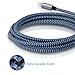 Sundix xi-18-cable, iPhone Charger, Ultra Nylon Braided Cord Lightning to USB Cable Compatible with iPhone 7/7 Plus/SE/6S/6/6 Plus/6S Plus/5S/5C/5/iPad Air/Mini/iPod Nano/Touch - Blue - 3 Piece