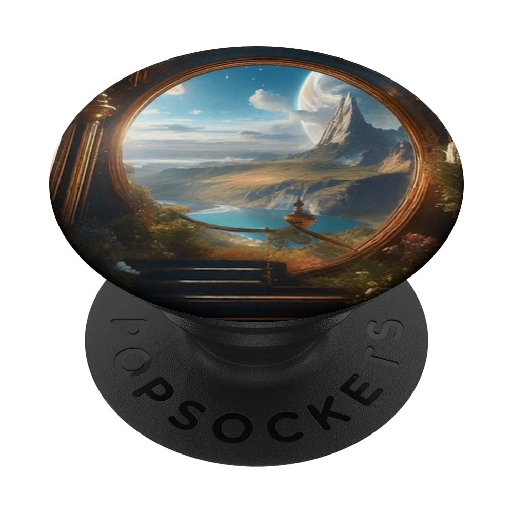 Cosmic Dreamscape Surrealism Exotic Outdoor Nature Graphic PopSockets Adhesive PopGrip