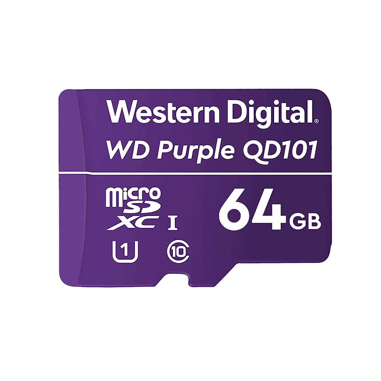Western Digital WD Purple SC QD101 64GB Smart Video Surveillance microSDXC Card, Ultra Endurance Up to 32 TBW