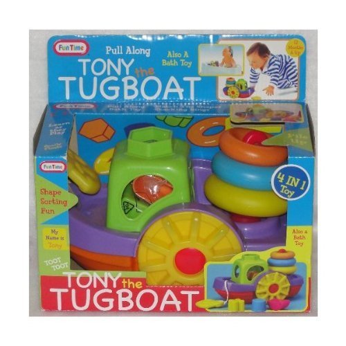 Tony the Pull Along Tugboat 4 in 1 Toy