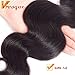 VRVOGUE 3 Bundles Brazilian Body Wave with 4x4 Lace Closure Human Hair 100% Unprocessed Brazilian Virgin Human Hair Free Part Closure Weave Natural Color (20 22 24+18 Free Part)