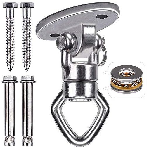 BeneLabel Swing Hanger with 2 Bearing, 800 LB Capacity, Safest Rotational Device Hanging Accessory for Aerial Silks…