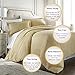HC COLLECTION Duvet Cover - Beige King Size Duvet Cover - 3 Piece Soft Breathable Microfiber Duvet Cover Set with Zipper Closure & 2 Pillow Shams