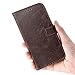 BELK Motorola Moto Z Play Droid Case, Retro Vintage Leather Wallet Case for Motorola Moto Z Play Droid 2016, Classic Magnetic Snap Folio Flip Card Cover with Stand Function - Brown