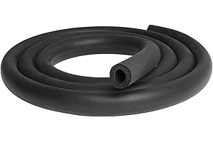 VUAOHIY 3/4" OD x 3/8" ID-6 Ft Pipe Insulation Foam Tube, Black, FOAMPIPE001, INSULATION, Heat Insulation, Grip Enhancement