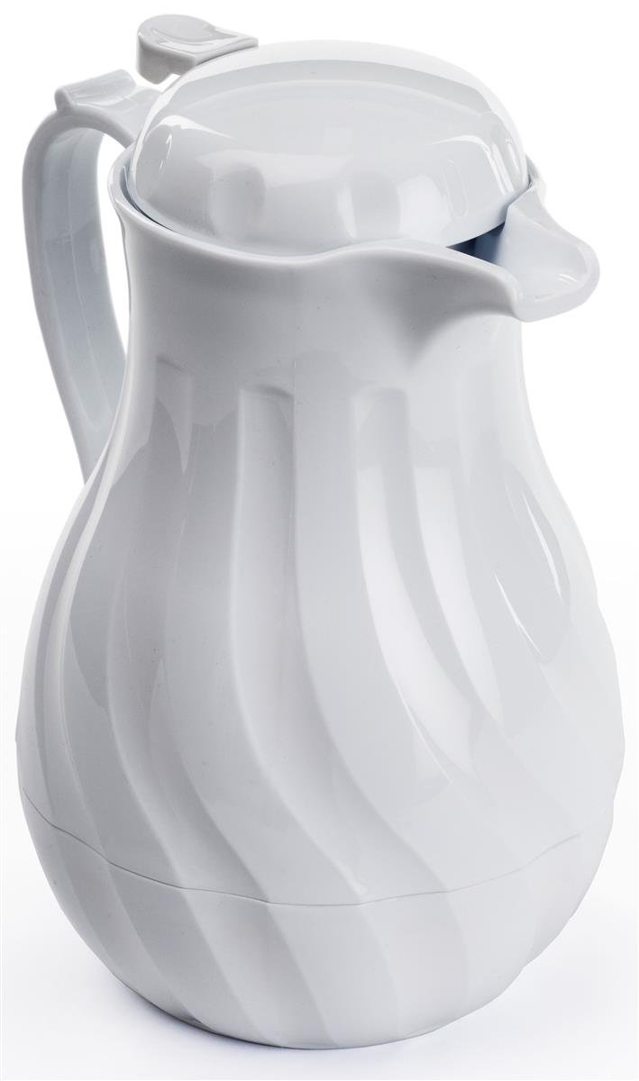 Set of 2 White Swirl 2Liter Thermal Coffee Carafe