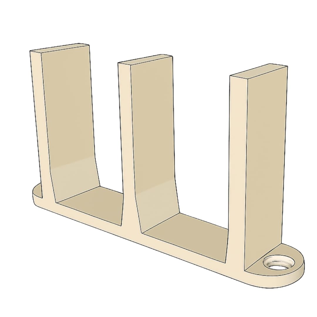 Photo 1 of 3-Pack Sliding Closet Door Floor Guide Bracket | Universal Fit for 1-3/8" Width Bypass Doors (Beige) | Grovers Home Solutions