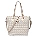 Coofit Totes 6 Pieces Set Women Handbag Cross-Body Pouch Purse Wallets Beige