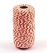 Penta Angel 2mm Diameter 100M /109 Yards Natural Cotton Baker Twine Cording DIY Craft Twist String Spool Gift Wrapping Packing Rope for Garden Festival Decoration (Orange and White)