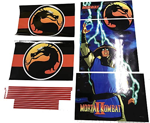 Gulf Coast Decals Arcade1up Cabinet Riser Graphics - Mortal Kombat 2 II Graphic Sticker Decal Set Raiden Gulf Coast Decals Arcade1up Cabinet Riser Graphics - Mortal Kombat 2 II Graphic Sticker Decal Set Raiden
