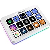 FIFINE AmpliGame Gaming Controller with 15 Shortcuts for OBS Streaming Studio with Macro Keys, Trigger Actions, PC Media RGB 