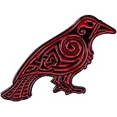 Odin Raven Crow Norse Viking Rune Celtic Knot Thor 1.4" Enamel Pin Badge