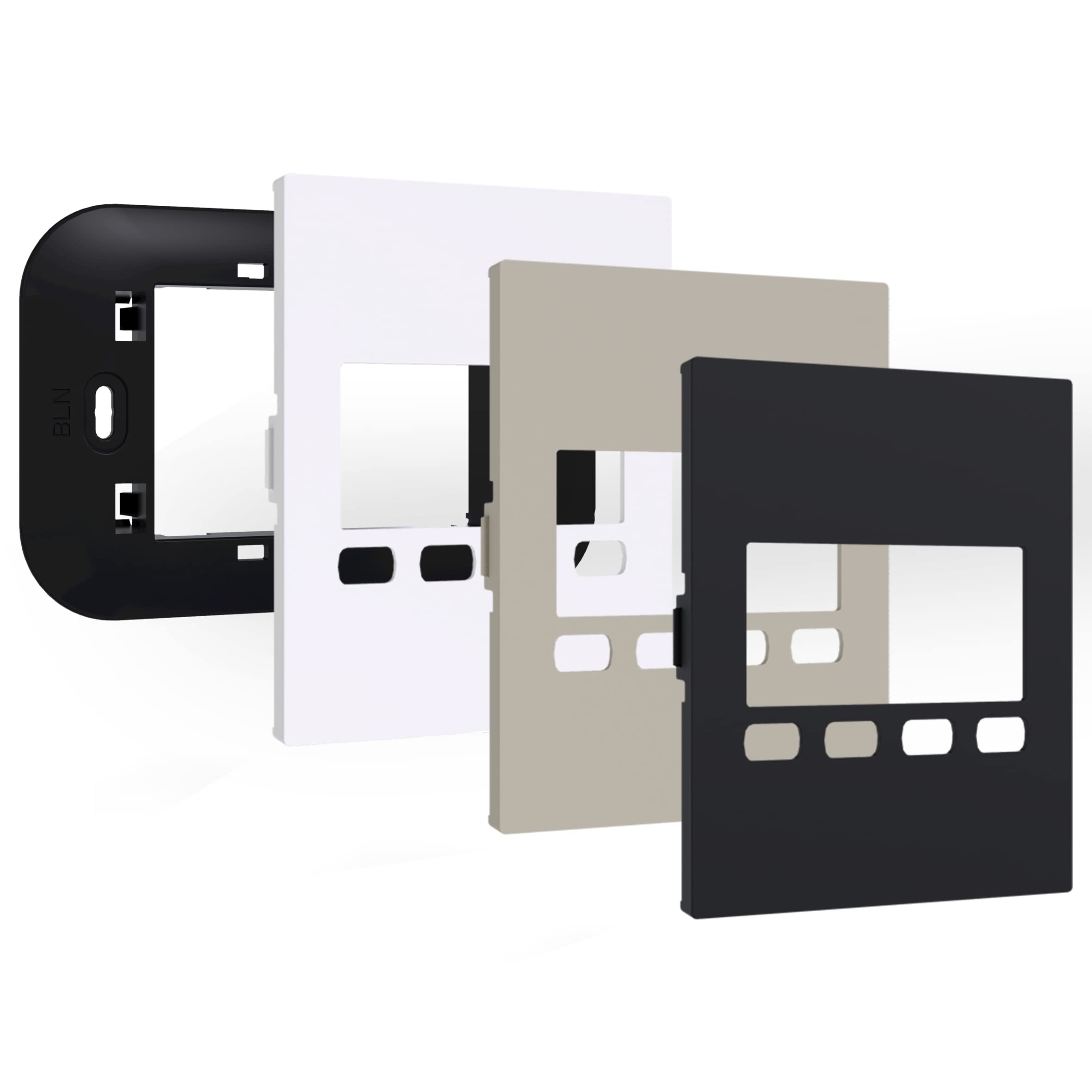 VEMER VE786300 NOW DAFNE - ClickON Living Now Bticino Kit Compatible with Vemer's Daphne Chronothermostat, White Black and Sand Faceplates