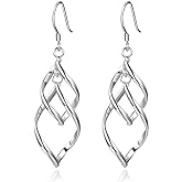 Sterling Silver Plated Earrings Dangle Earrings Linear Drop Statement Earrings for Women