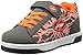 Heelys Boys' Dual up x2 Sneaker, Charcoal/Orange, 1 M US Little Kid