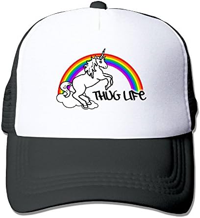 toni Adult Pride Thug Life Print New Style Mesh Cap Adjustable Snapback Baseball Caps For Mens Womans,Black