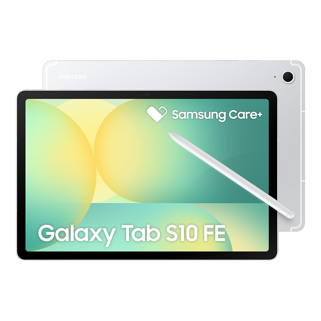 Tablet Samsung Galaxy Tab S10 FE, Prata, 128GB, 8GB RAM, Tela Imersiva de 10.9" 90Hz, Camera Traseira de 13MP, Câmera Frontal